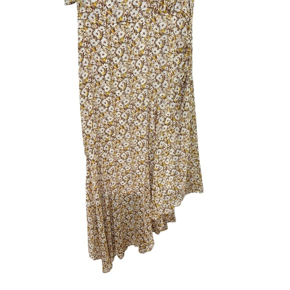 ASTR - Women’s 'Flutter Sleeve Maxi Dress' in Mustard Ditsy Floral- Yellow Large - Picture 5 of 13